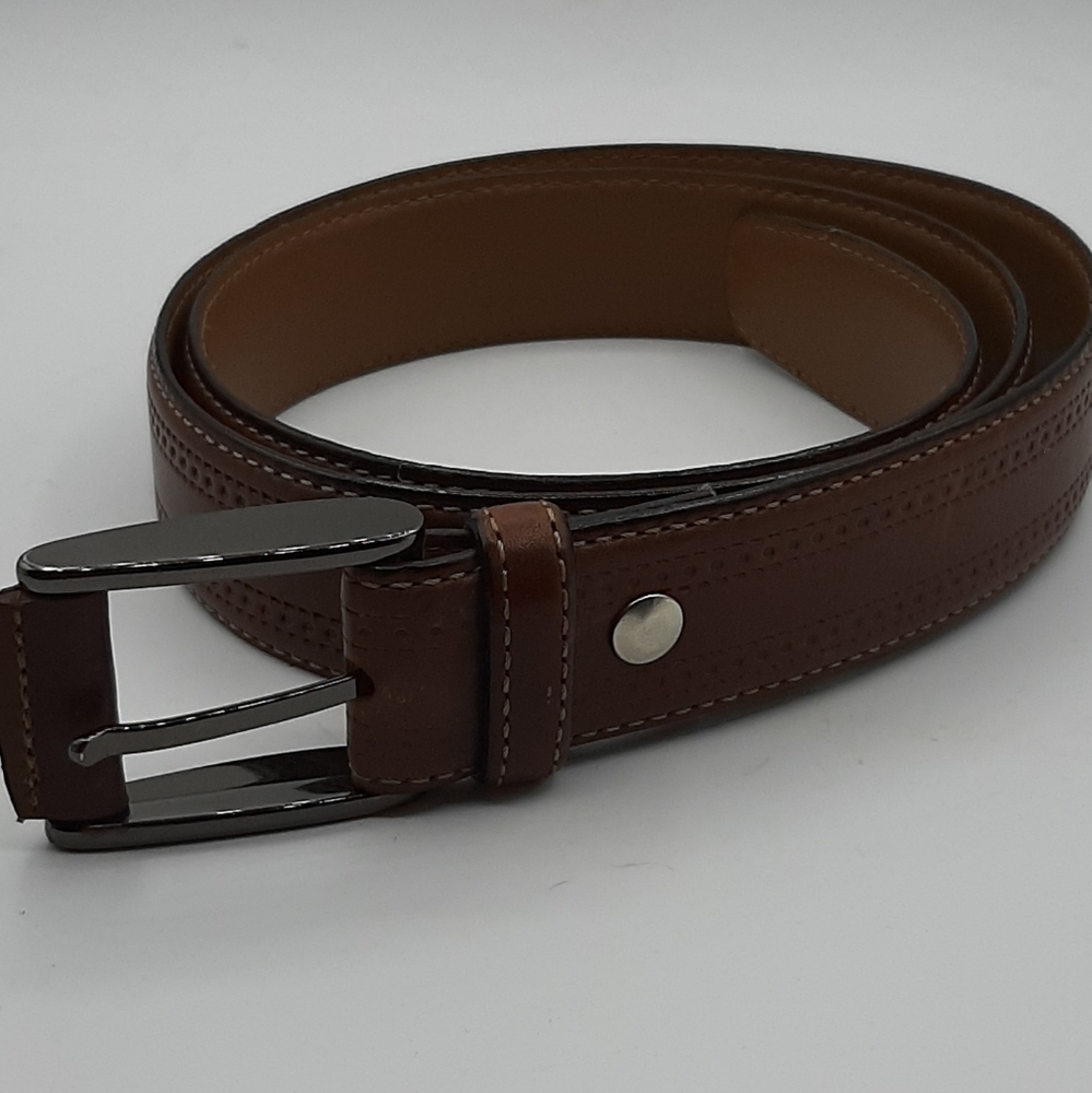 J. Campbell Los Angeles Leather Brown Belt Made in Italy 44/110